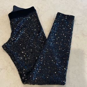 Bebe black sequin leggings